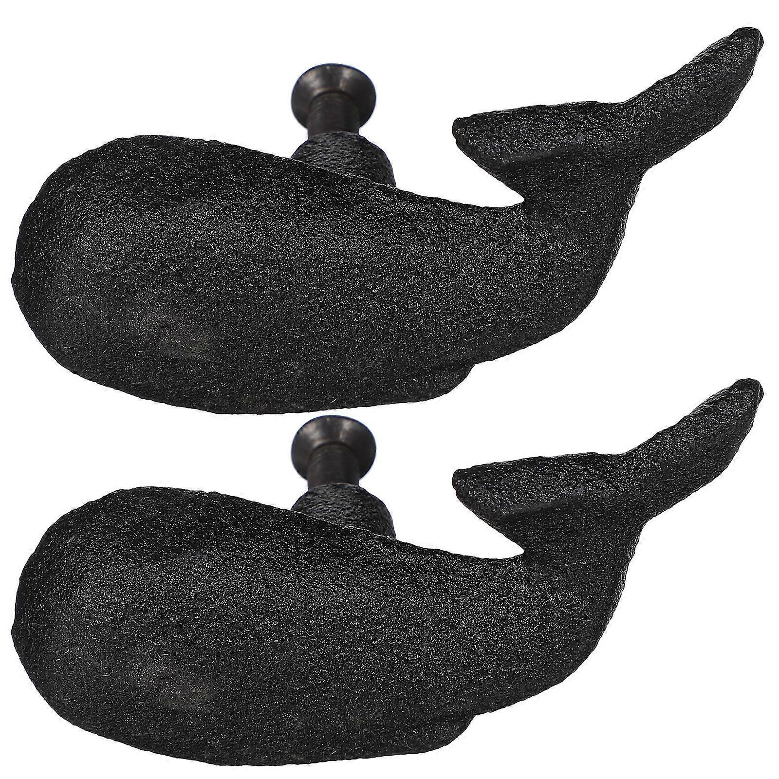 2pcs Cast Iron Wardrobe Handle Ocean Theme Door Knob Drawer Pull Knobs