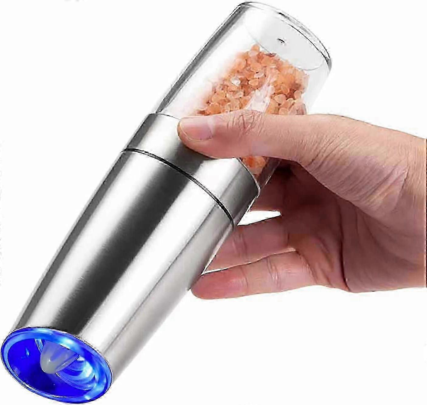 Electric Salt Grinder, Automatic Pepper Mill, Adjustable Coarseness for Home Use