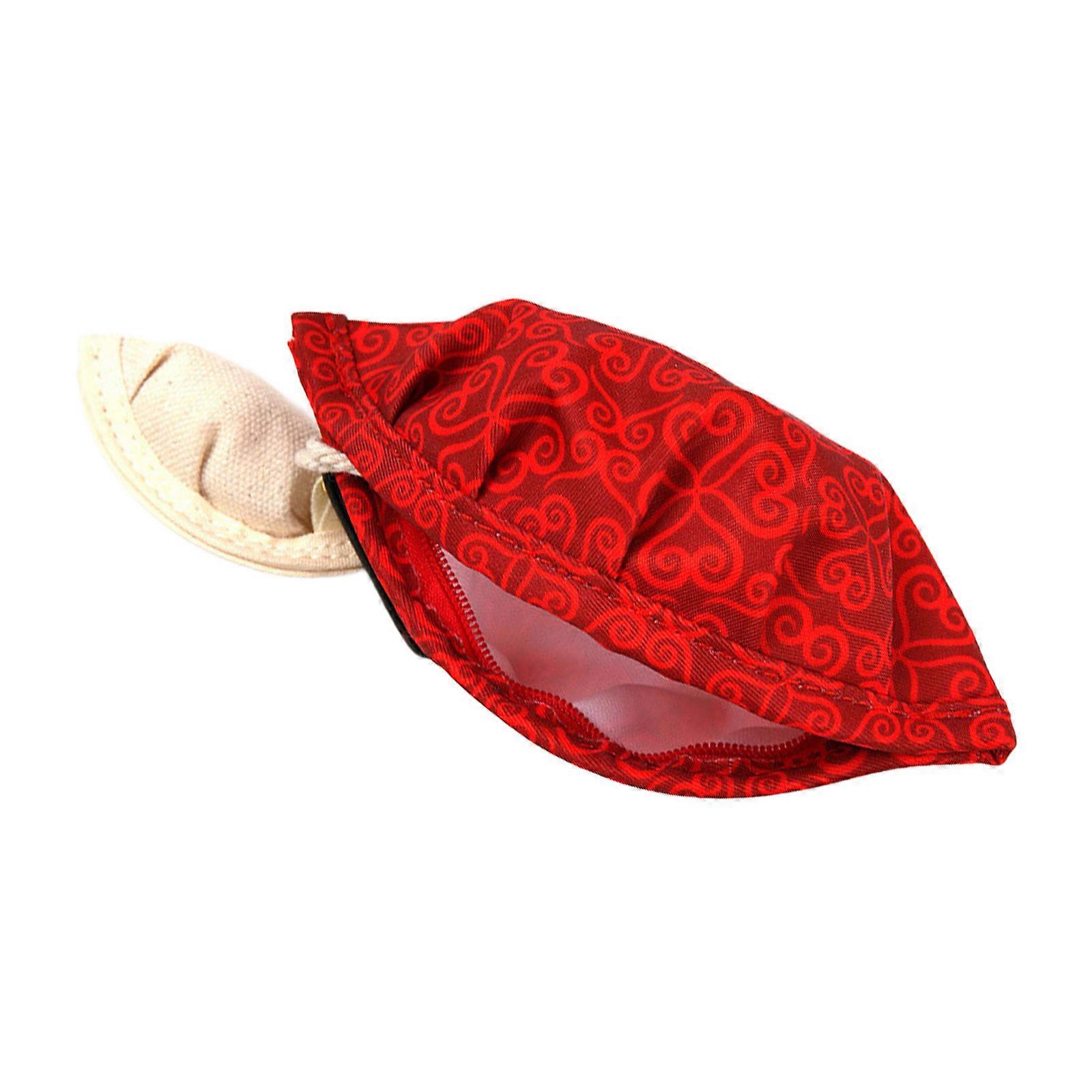 Dog Poop Bag Holder Leash Attachment Easy Clip Dog Poop Waste Bags Easy to Carry Multiple Use Dumpling Shape  bright red