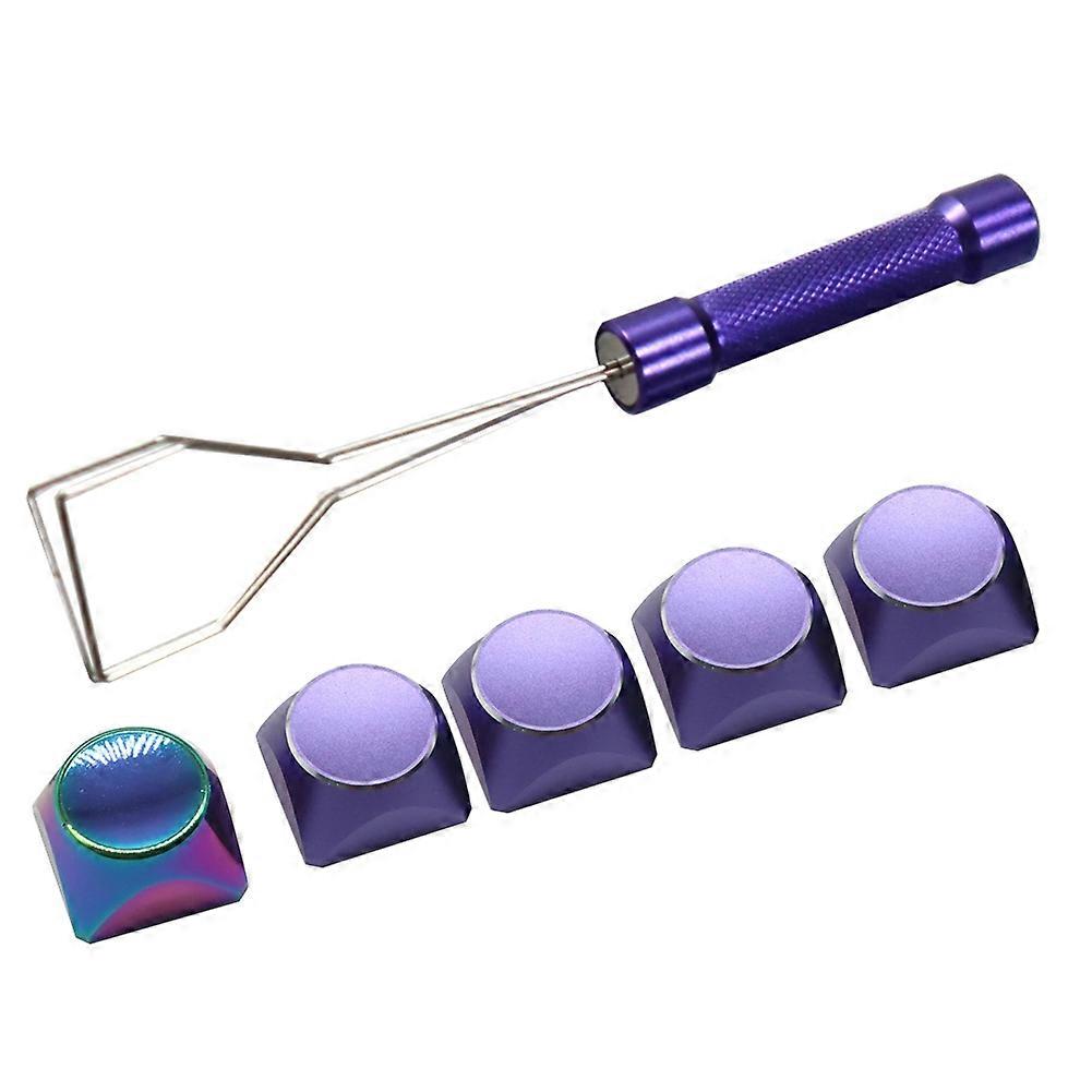 5Pcs Aluminum Alloy Metal Keyboard Cap Color Mechanical Keyboard Universal ESC Personality Keycap with Metal Key Puller