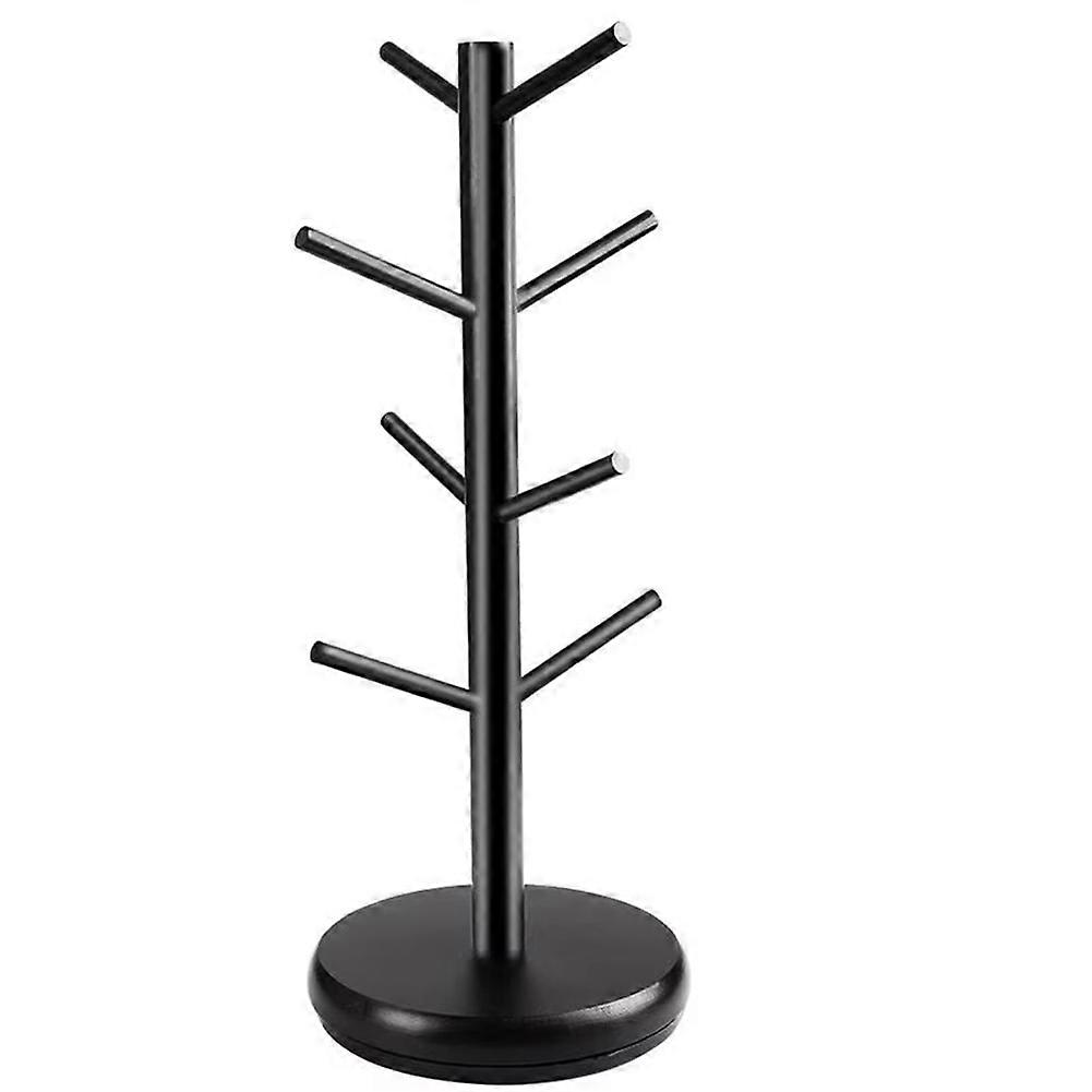 Coffee Mug Tree 360 Rotated Coffee Cup Tree with 8 Hooks Coffee Counter Bar Multifunction Display Rack Thicker Base