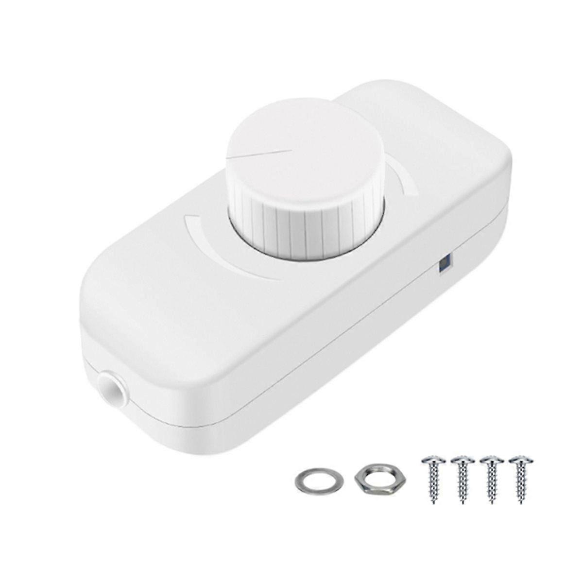 Inline Dimmer Switch for 12V 24V LED Lights Frequency Adjustable Push on/Off Rotary Control for Brig