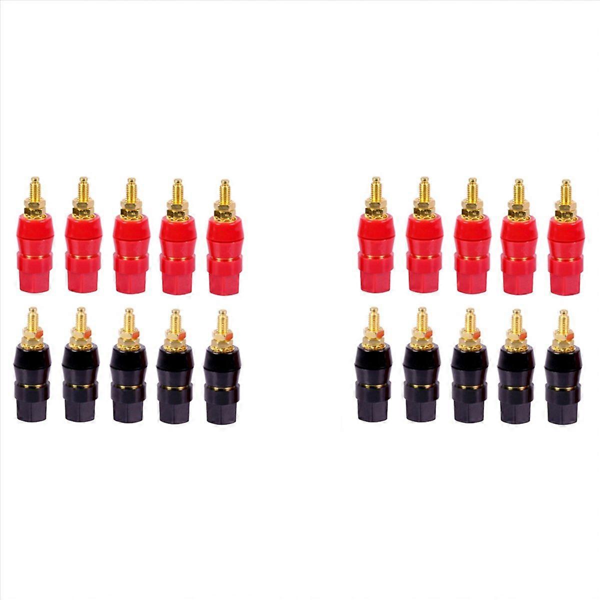 20Pcs/Lot Gold Plated Banana Binding Post Large Current Amplifier 4mm Banana Plug Jack Socket Speake