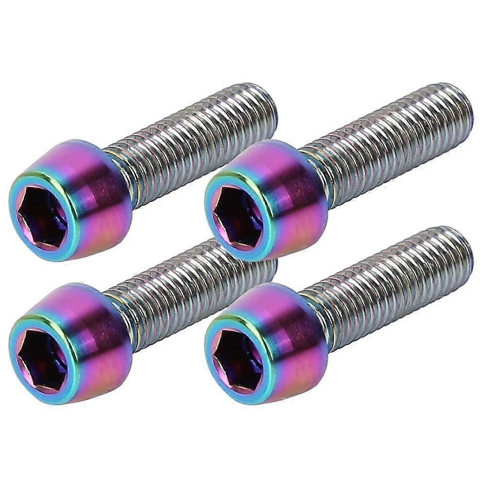 Bicycle Alloy Tapered Bolts M5x18mm Set of 4, Durable Screws for Mountain Bike Handlebars