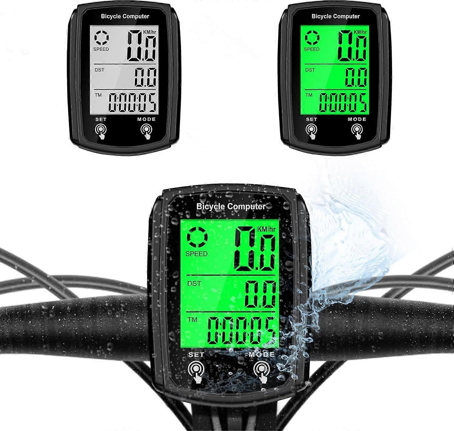 Bike Computer and Bicycle Odometer Wired MPH KM/H Bike Speedometer with Automatic Wake-Up Cycling