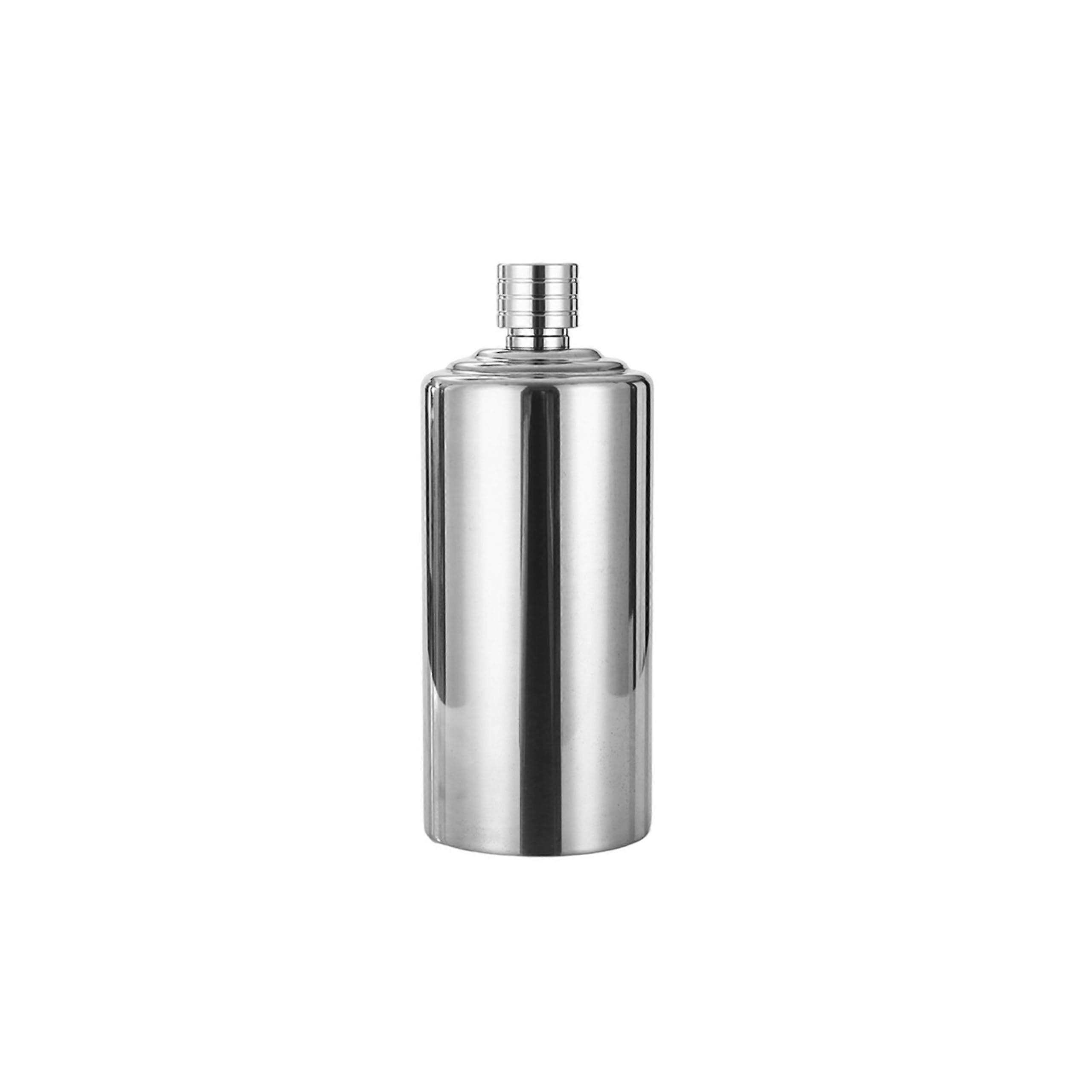 Hip Flask 16oz Stainless Steel Cylinder with Glossy Mirror Finish for Whiskey Wine Drinking