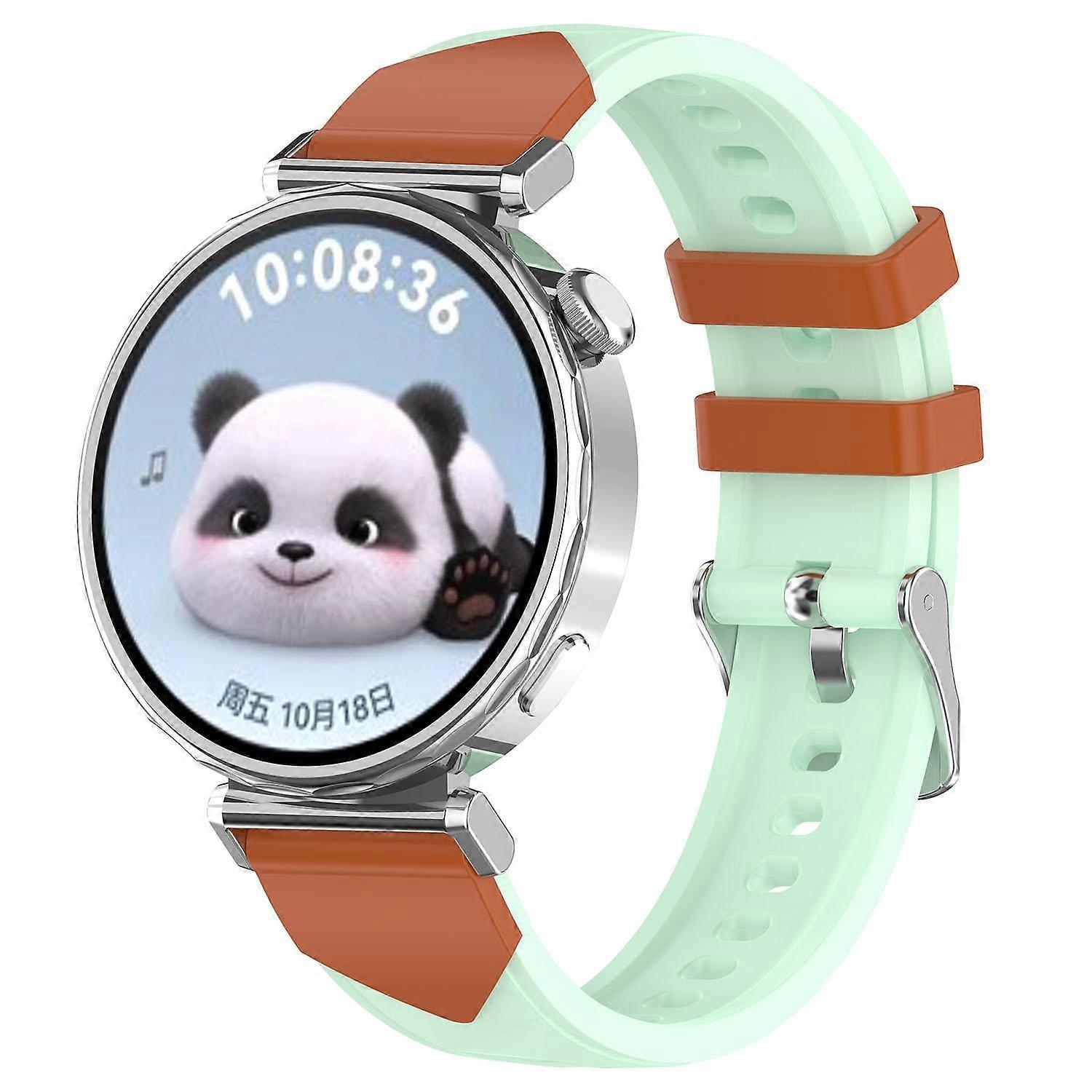 Triangular Diamond Texture Two Color Silicone Watch Band 18mm