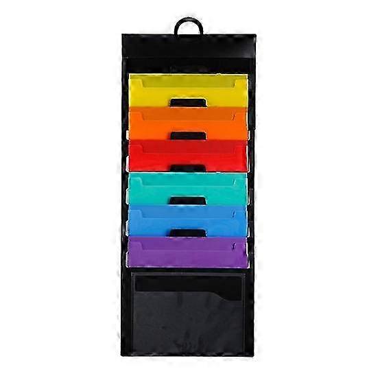 Hanging File Organizer with 6 Large Pockets for Efficient Document Storage
