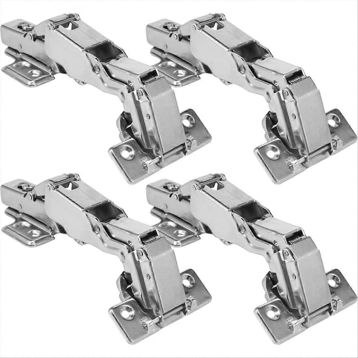 4Pcs 180 Degree Cabinet Hinges Hydraulic Adjustable Mounting Hinges