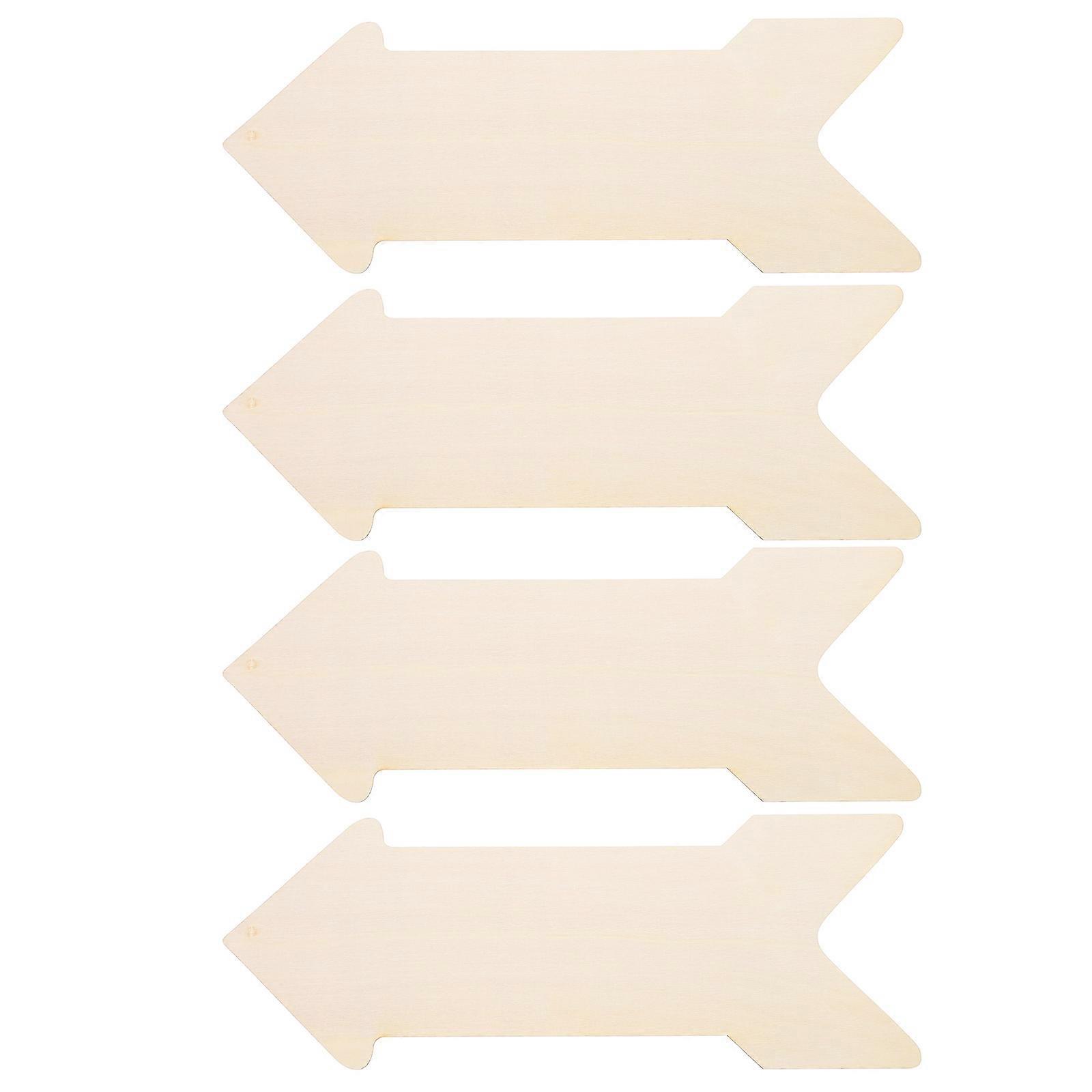 Beige Wooden Arrow Slices for Furniture Craft Projects with Smooth Surface 4 Pieces