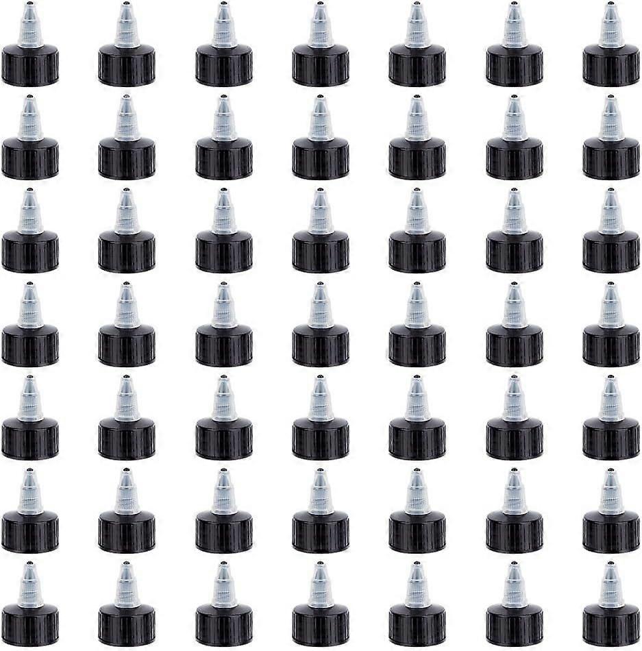 50Pcs Squeeze Bottle Cap 28/410 Black Twist Bottle Caps Bottle Dispensing Caps Natural Twist Top Caps Bottle Lid Replacement Caps for Squeeze Bottles 
