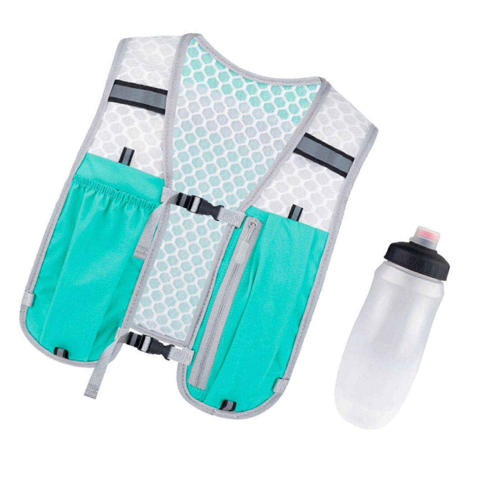 Moisturization Backpack Sleeveless Vest For Runners Hiking Cyclists Adjustable Breathable Design With Multiple Pockets Multicolor