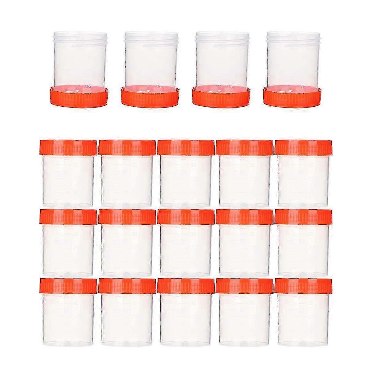 50pcs 40ml Urine Sample Cups Clear Specimen Liquid Tubes Testing Sample Liquid Container for Lab (Random Color) szrh21