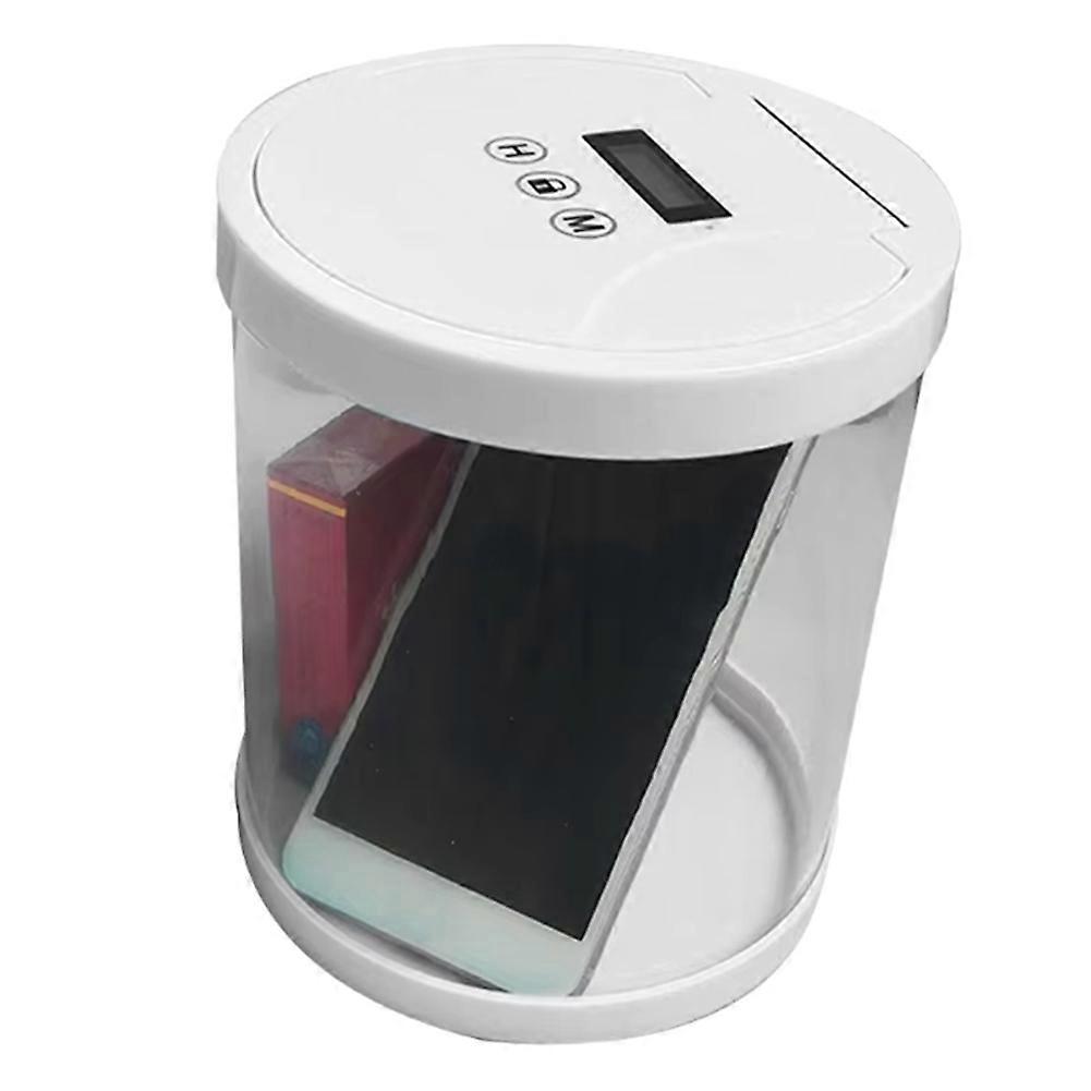 Timer Lock Box Mobile Phone Time Lock Box to Prevent Excessive Drinking, Eating Candy and Playing Games White