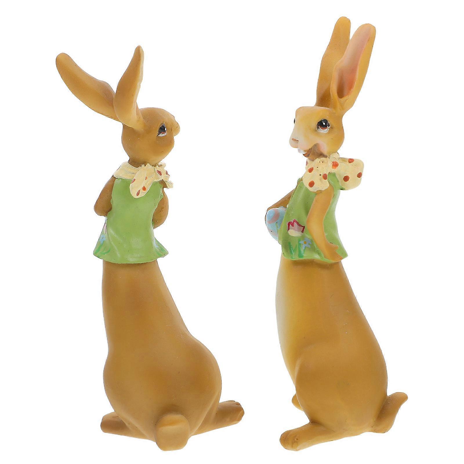 Creative Resin Bunny Figurine for Easter Decoration