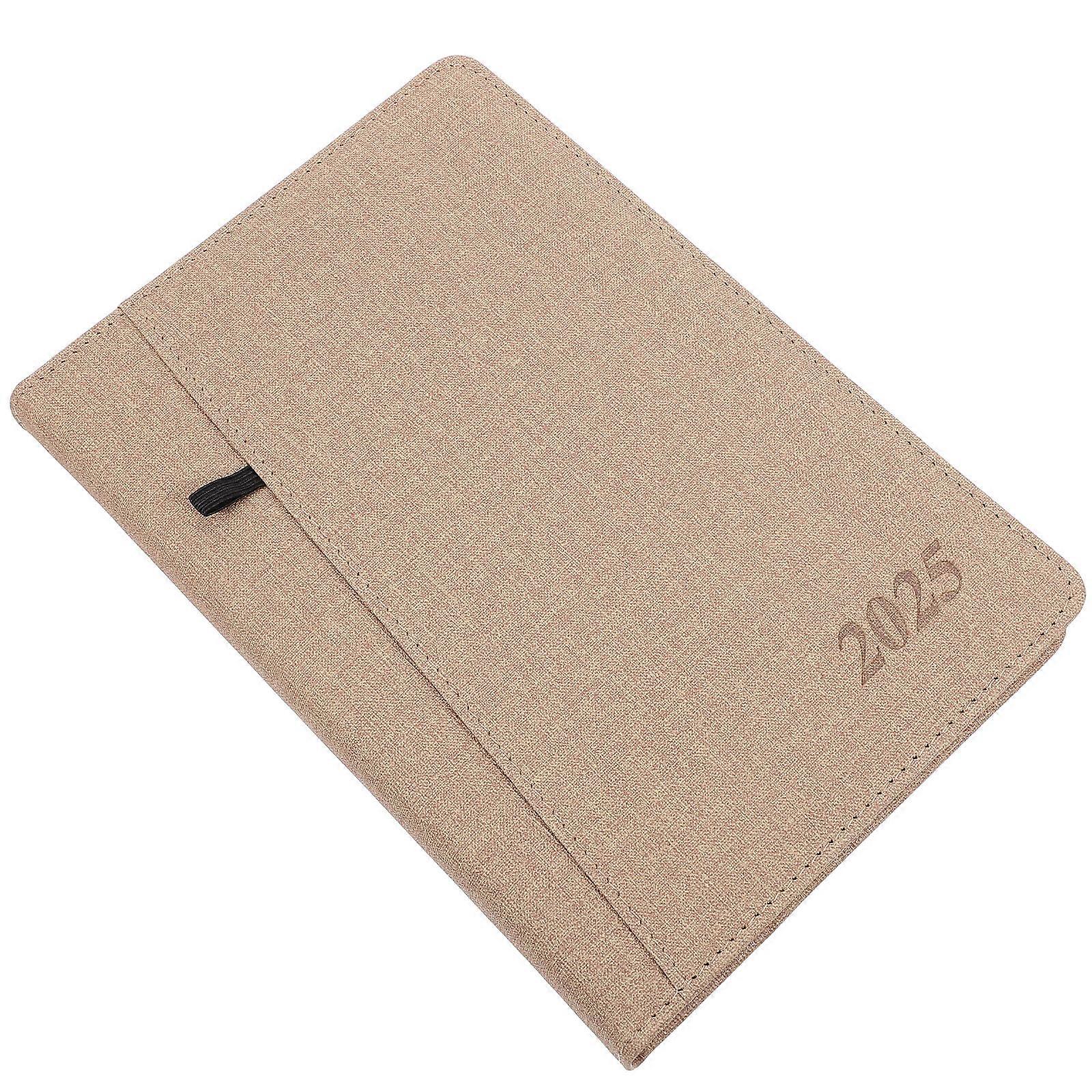 English Notebook Daily Planner Notebook for Writing Beige Material