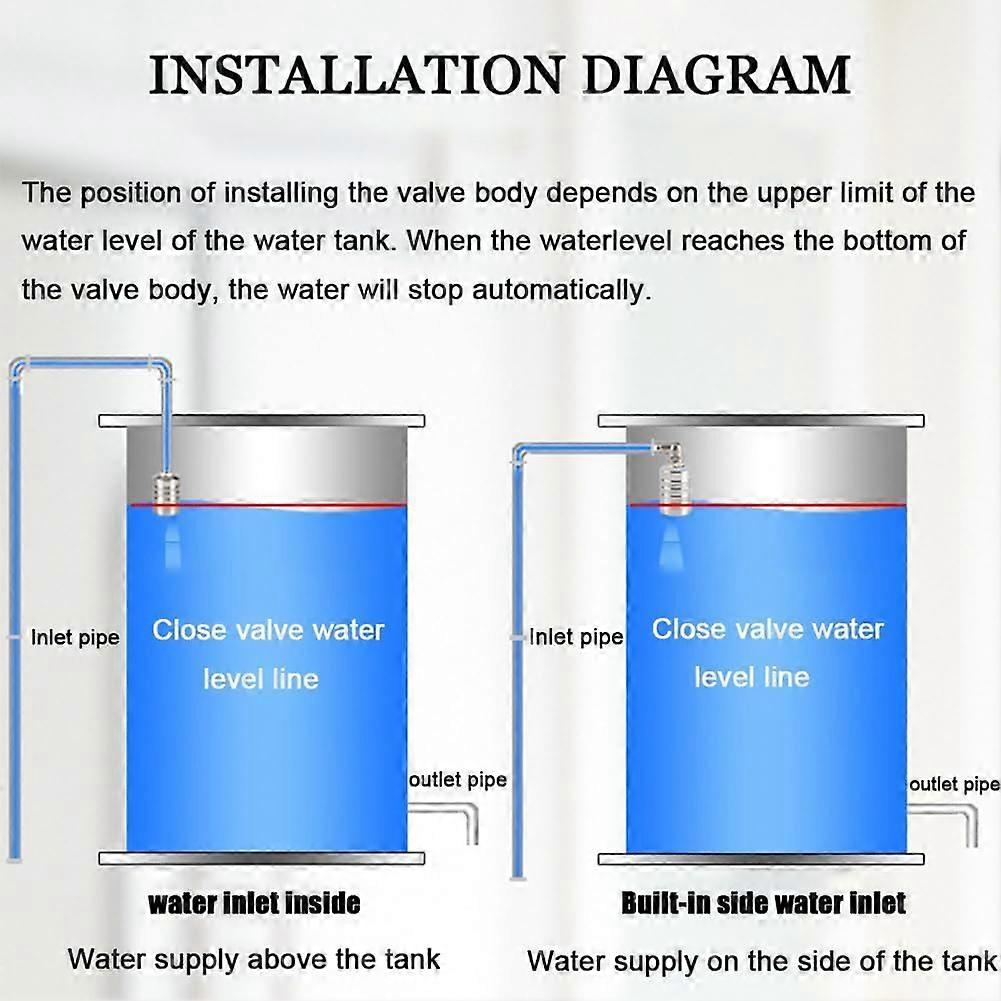 1/2Inch to 3/4Inch Water Float Valve,Stainless Steel Float Valve,Fully Automatic Water Level Controller Float Valve