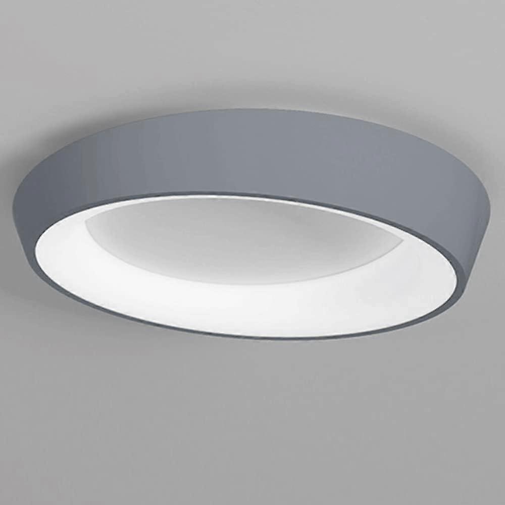 Modern Ultra Thin LED Ceiling Light Fixture with Adjustable Tricolor Lighting, Ash 20.4in