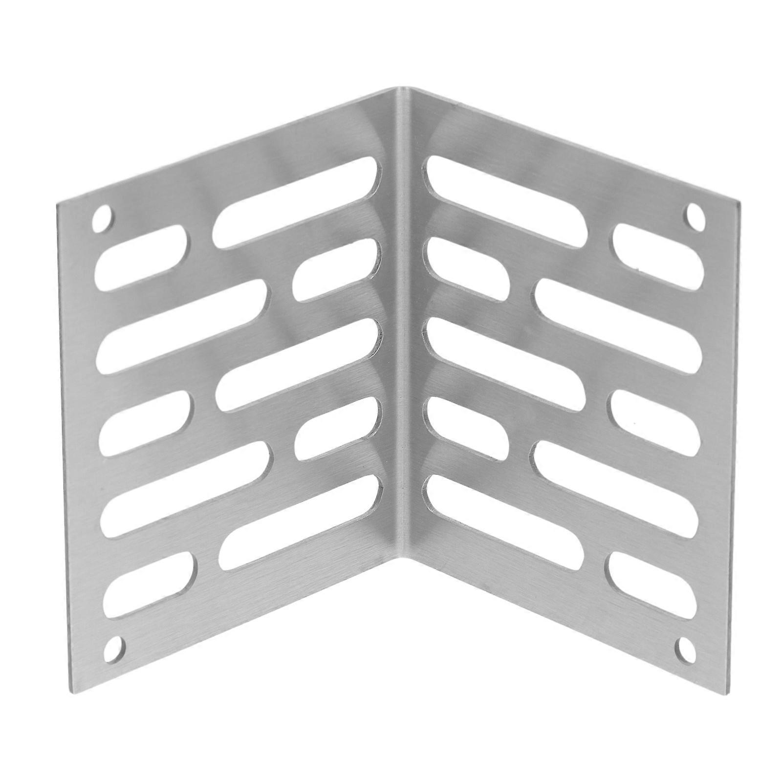 Silver Corner Drain Cover for L Shaped Drain with Right Angle Waste Filter
