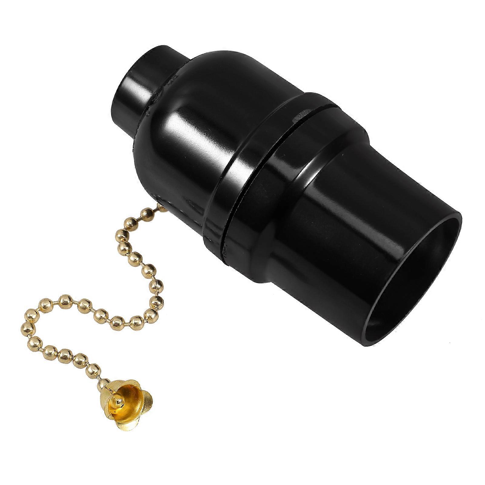 Black Pullswitch Lamp Holder for Ceiling Light Lamp Base 4Pcs