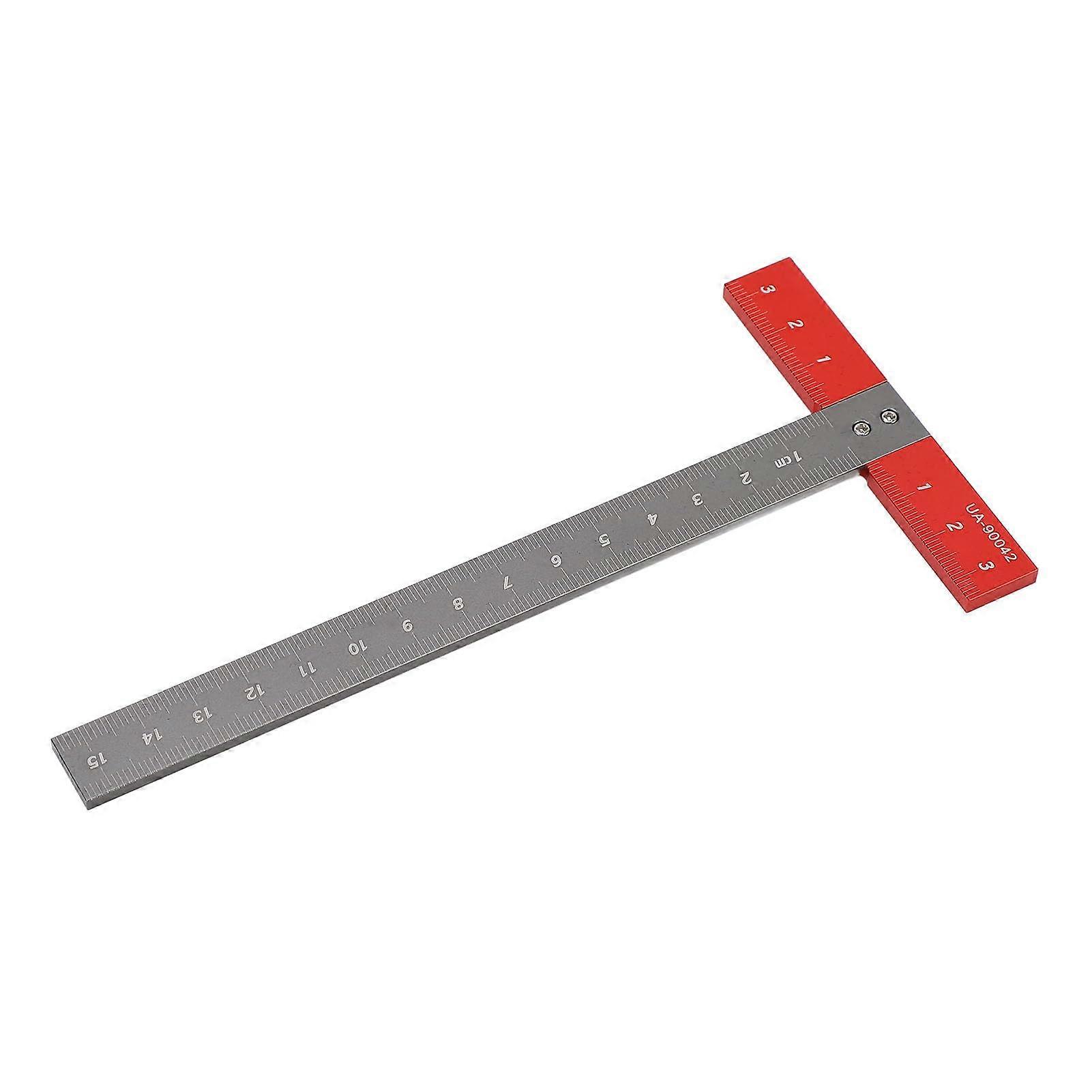 Combination Square Aluminum Alloy T Square Ruler with Engraved Scale for Woodworking Layouts