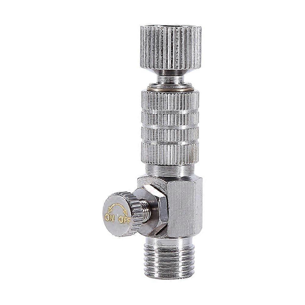 Airbrush Quick Release Coupler with Precise Airflow Control Valve, 1/8' Chrome Adapter