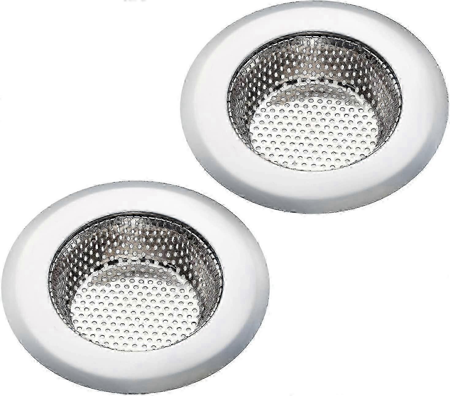 2 Stück Edelstahl-Spülbeckenfilter