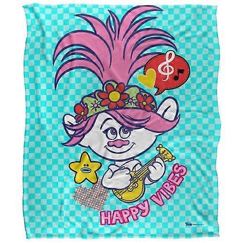 Trolls Happy Vibes Silky Poppy Soft Touch Blanket