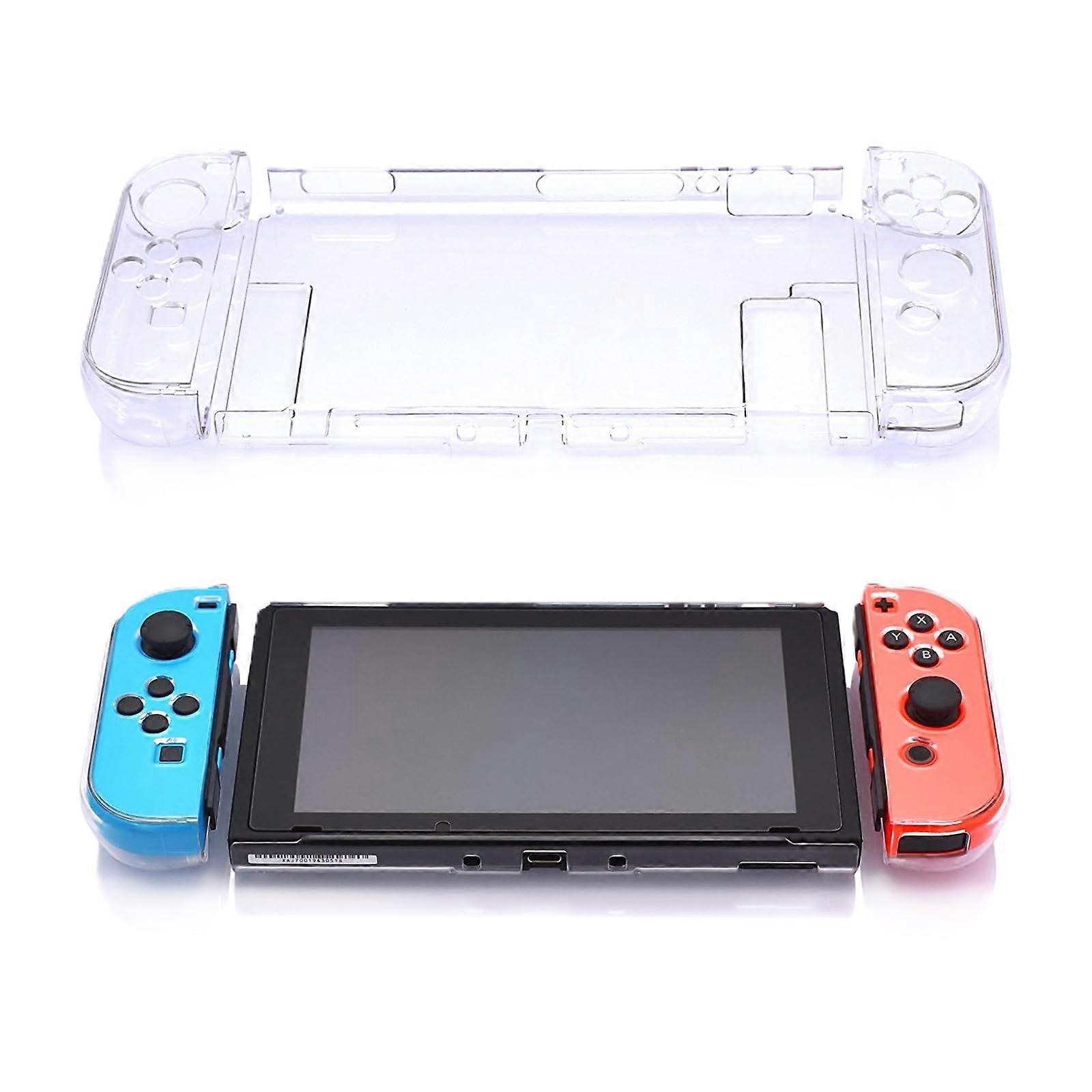 Protective Case Clear Shockproof DockCompatible Cover with Ergonomic Grip 2017 2019 for Nintendo Switch