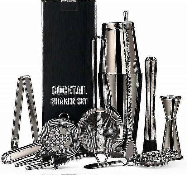 11-piece Boston Cocktail Drink Shaker Set Made From Bar Tools Bartender Kit