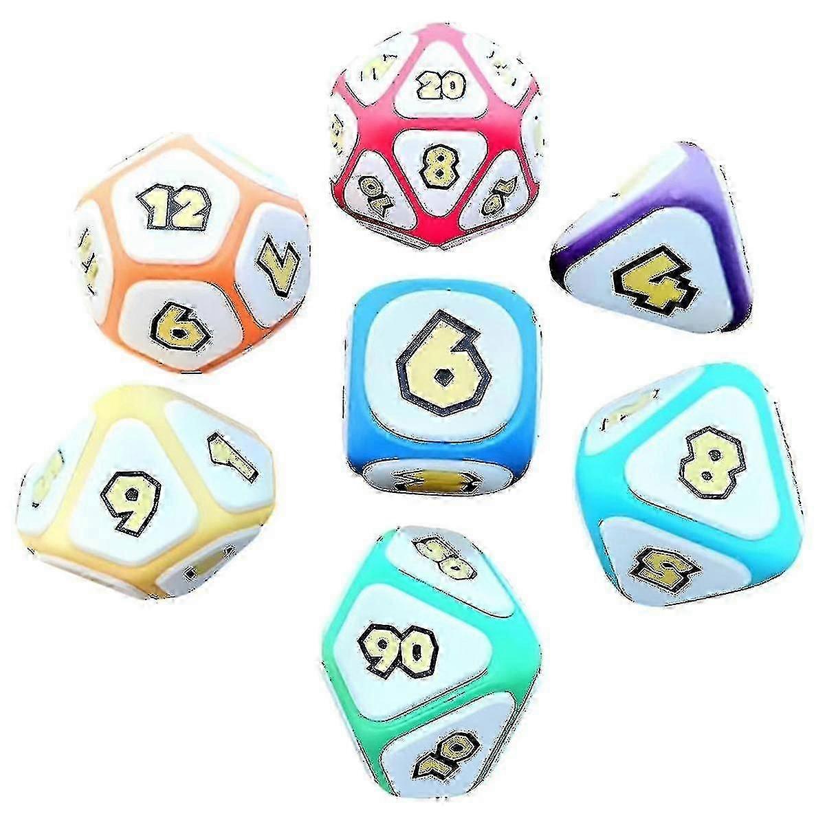 7 قطع الفطر حزب منضدية لعب الأدوار لعبة النرد، بارد ألعاب النرد Dnd مجموعة D D الأسرة منضدية النرد