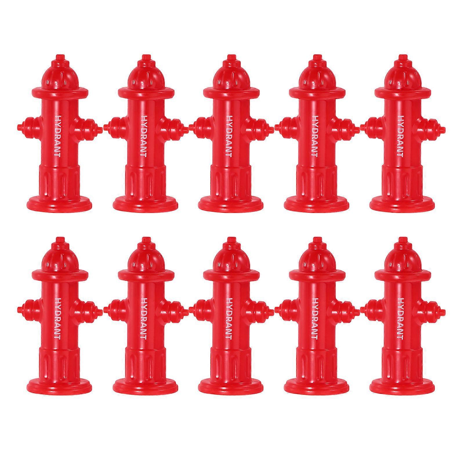 Red Miniature Fire Hydrant Craft Decorations for Micro Landscape 20Pcs