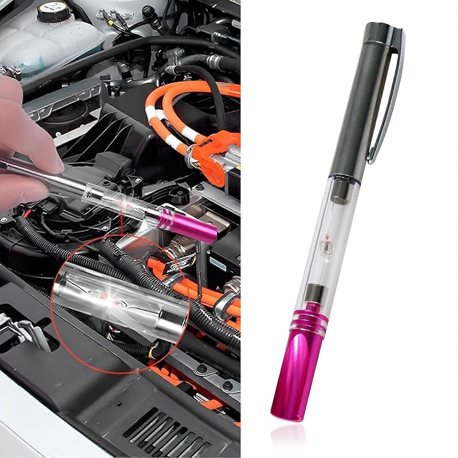 Car Spark Plug Tester Pen for Accurate Ignition Diagnosis Universal Engine Coil Indicator Silver Purple