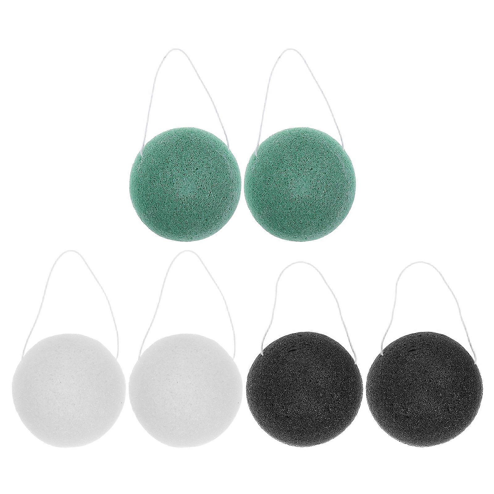 Sponges Face Washing Puff for Makeup Use with 6Pcs Assorted Colors