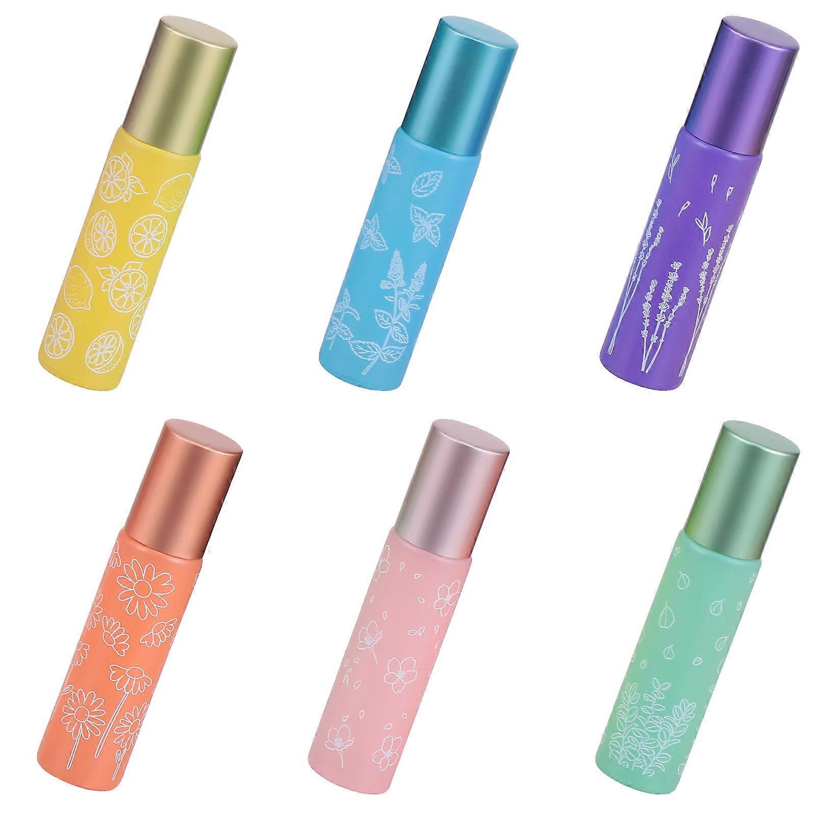 Roller Bottle Glass Essential Oil Container for Storage Use 6Pcs Set