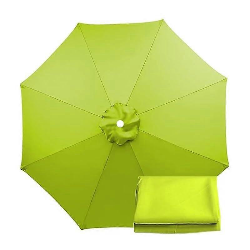 Patio Umbrella Replacement Canopy Waterproof UV Resistant 6.5ft 6 Ribs Green Polyester