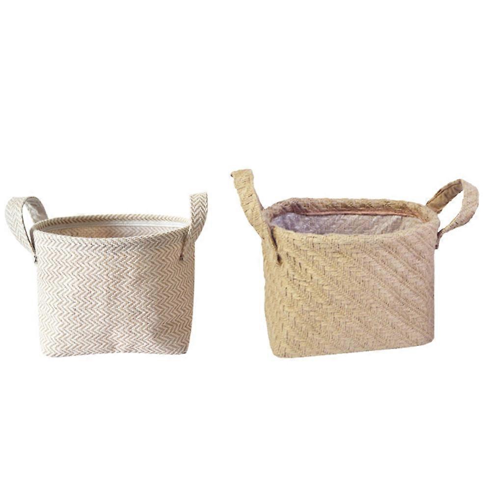 Storage Basket Cloth Storage Basket for Laundry Use 2Pcs Assorted