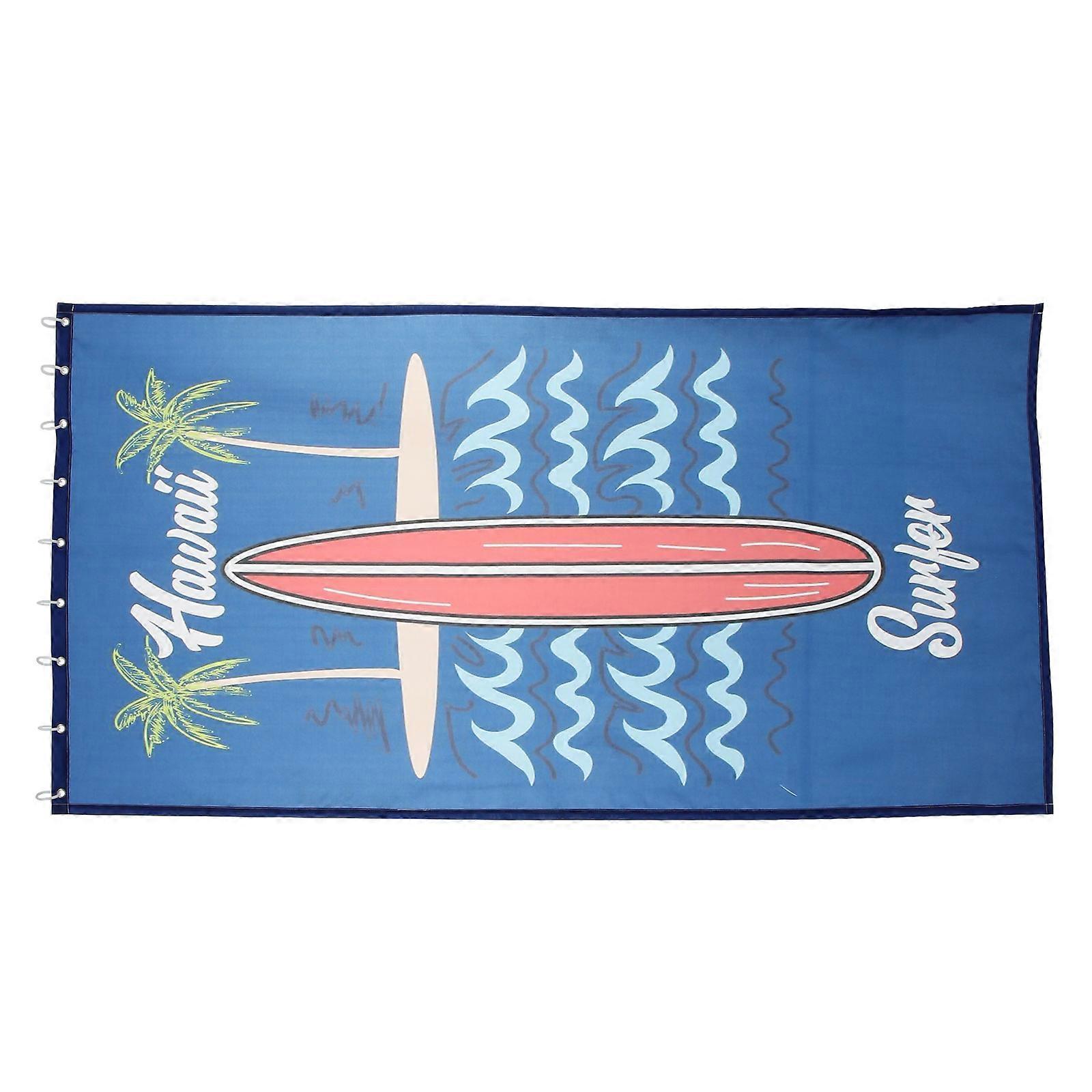 Waterproof Shower Curtain Kit with Coconut-Palm Pattern for Home Use 2Sets