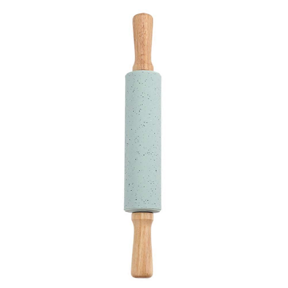Baking Roller Silicone Rolling Pin Wood Handle for Dough 1Pcs Practical