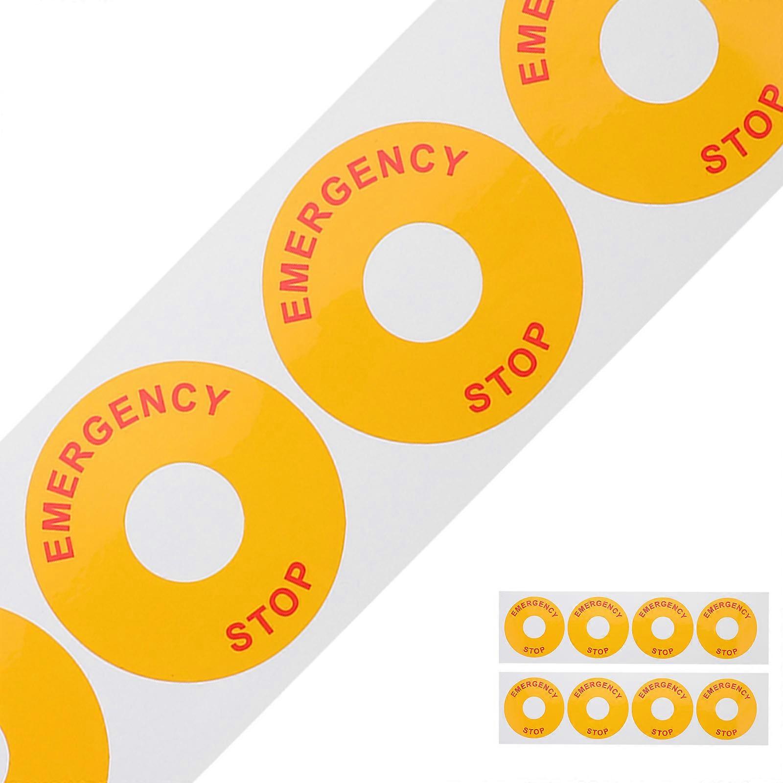 Emergency Stop Equipment Sticker for Warning with 16Pcs Warning Decals