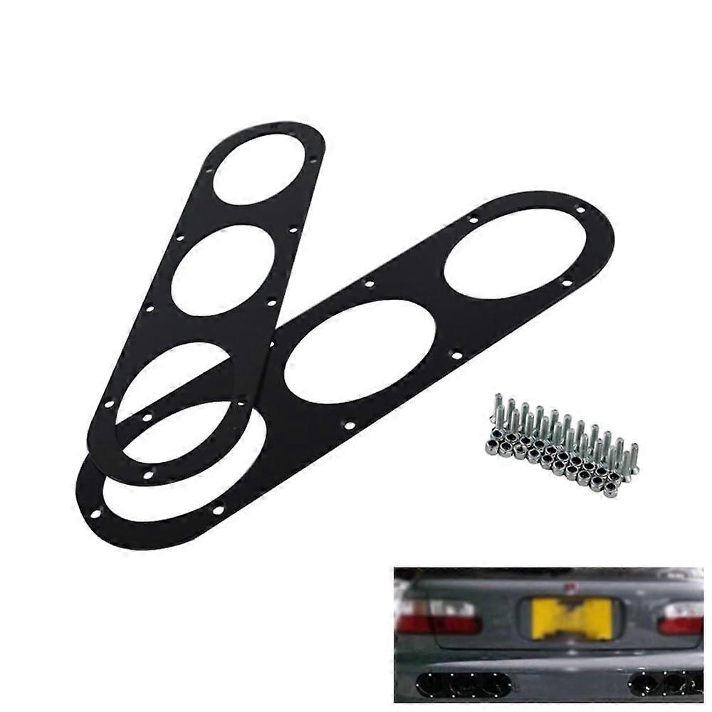 2pcs Black Universal Rear Bumper Diffuser Air Diversion Panel for Aerodynamic Upgrade