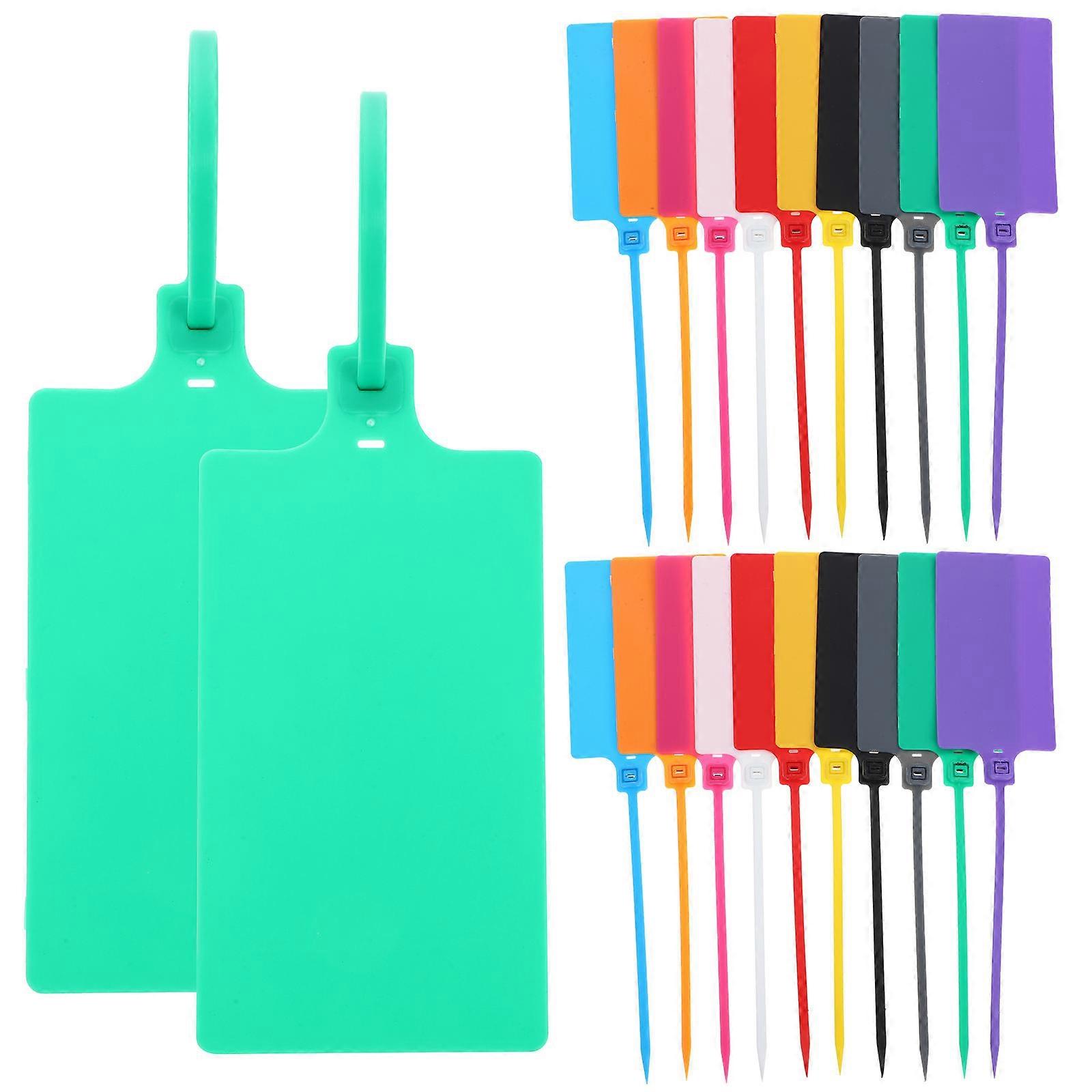 Cable Tags Plastic Labeling Tags for Inventory 200Pcs