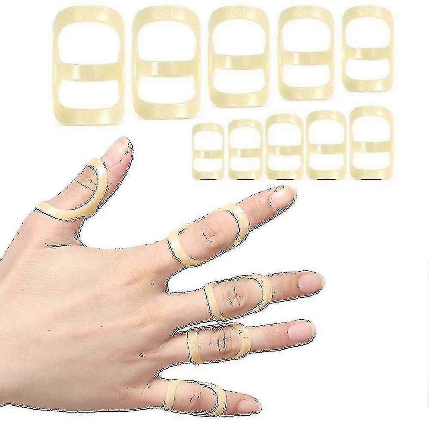 2pcs Oval 8 Finger Splint Joint Support Fixator Manșon - Ayane