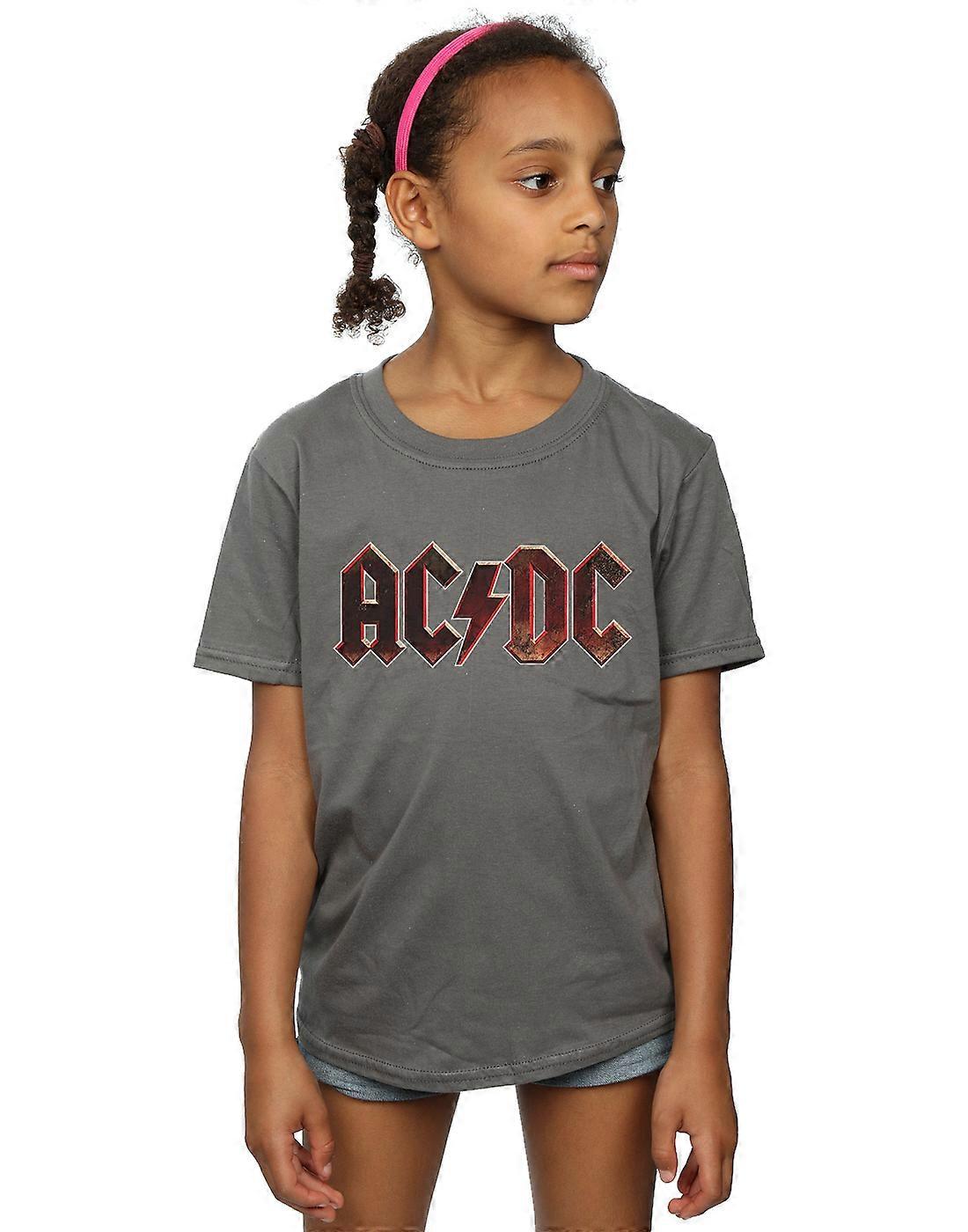 AC/DC tyttöjen logo RAW Distressed T-paita