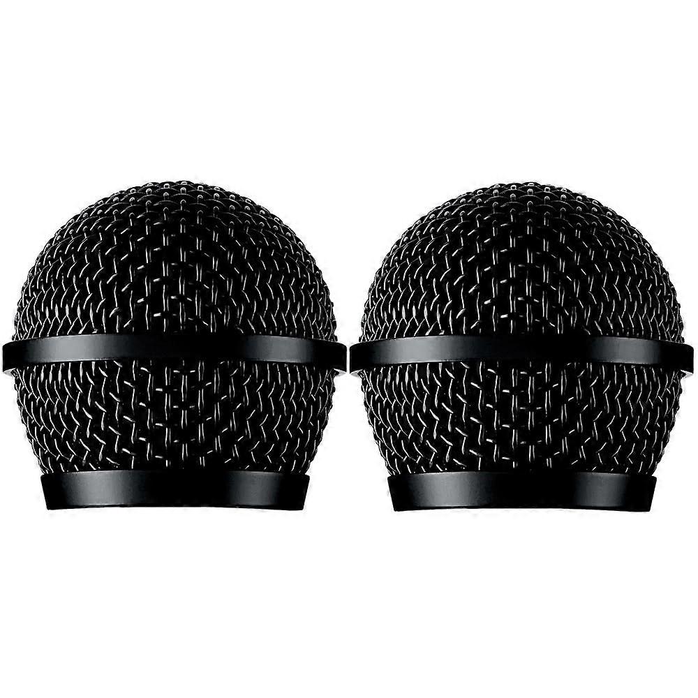 Microphone Grille Replacement 2 Pack, Durable Metal Mesh with Foam for Shure PG58