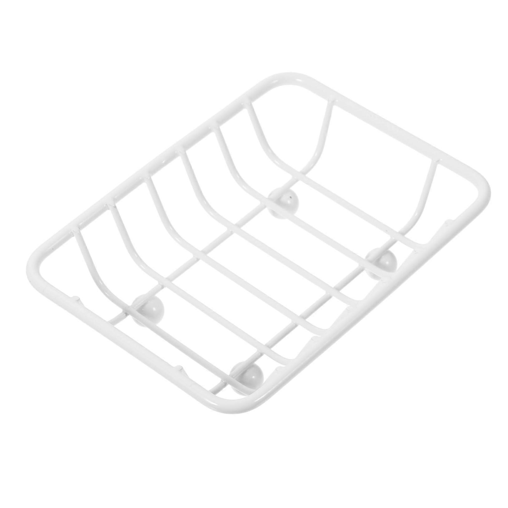 Wall Mounted Iron Soap Holder Rack with Self Draining Design for Bathroom and Kitchen