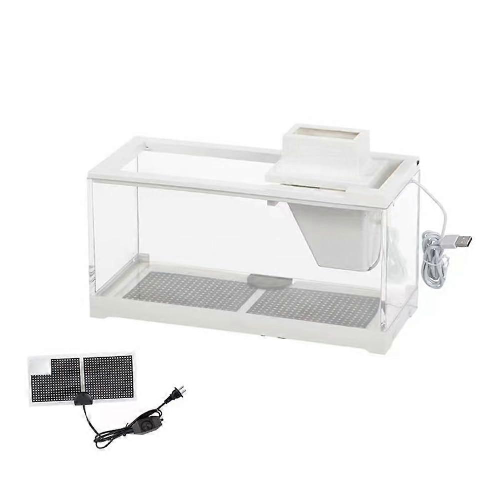 Small Fish Tank with LED Light, Compact Desktop Aquarium for Betta Fish and Small Spaces
