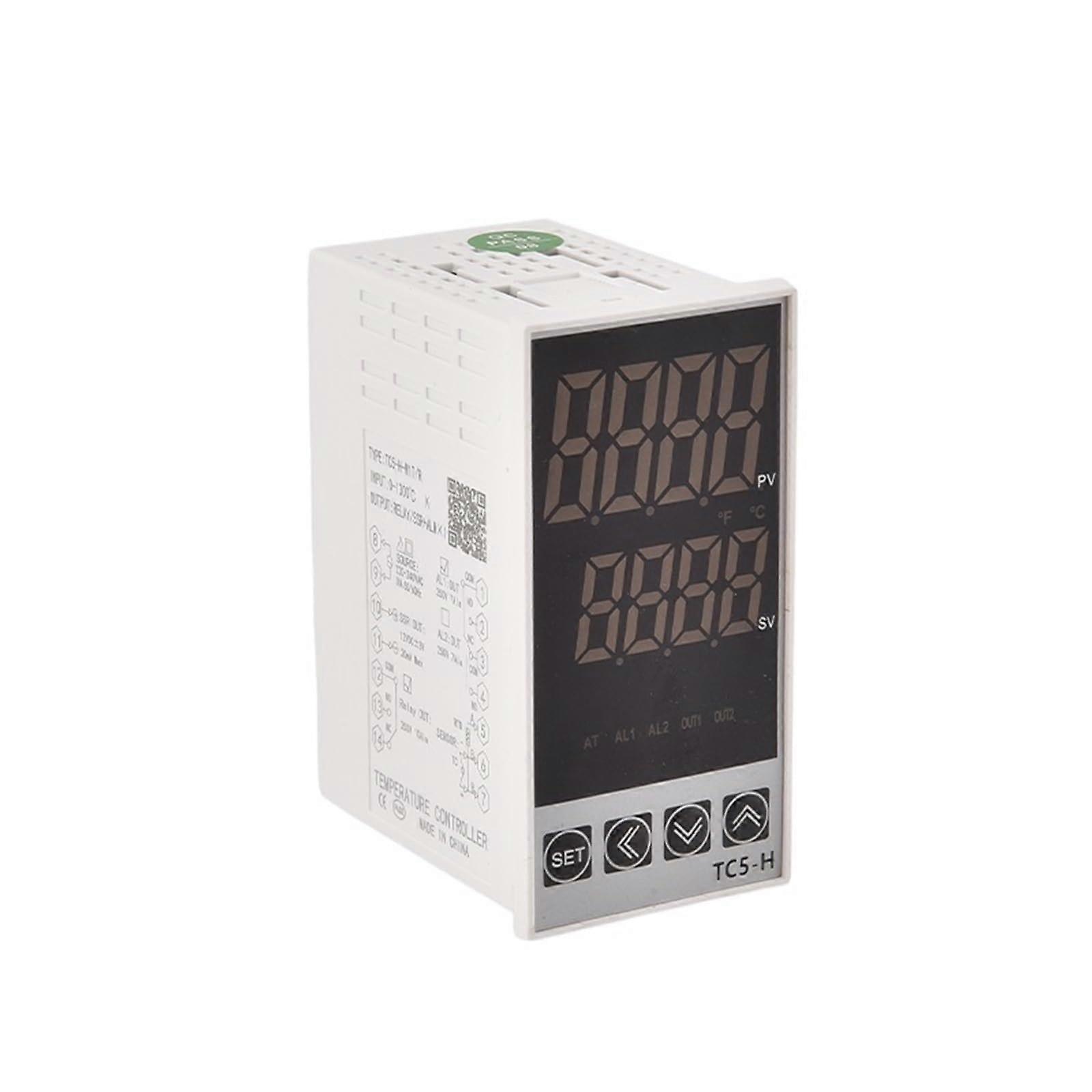 Digital Temperature Controller AC220240V Universal Input Dual Output Precise PID Thermostat TC5L