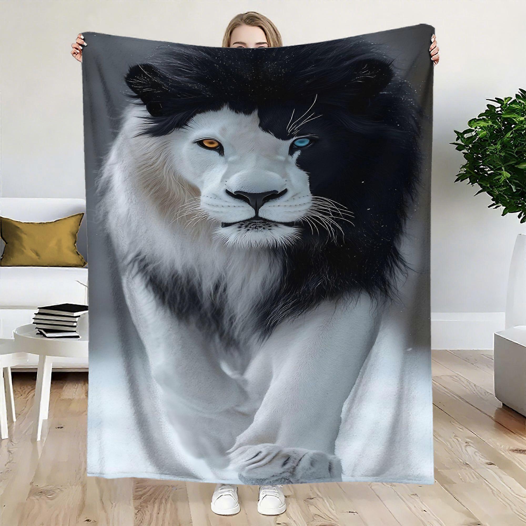 Unique Lion King Luxurious Fleece Blanket  Soft Lightweight
