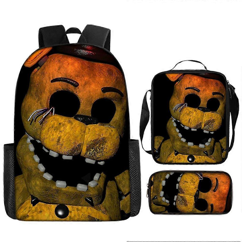 Five Nights Backpack, School Bag, Children's School Bag, Backpack, Men's Backpack, Laptop Backpack, Three-piece Backpack